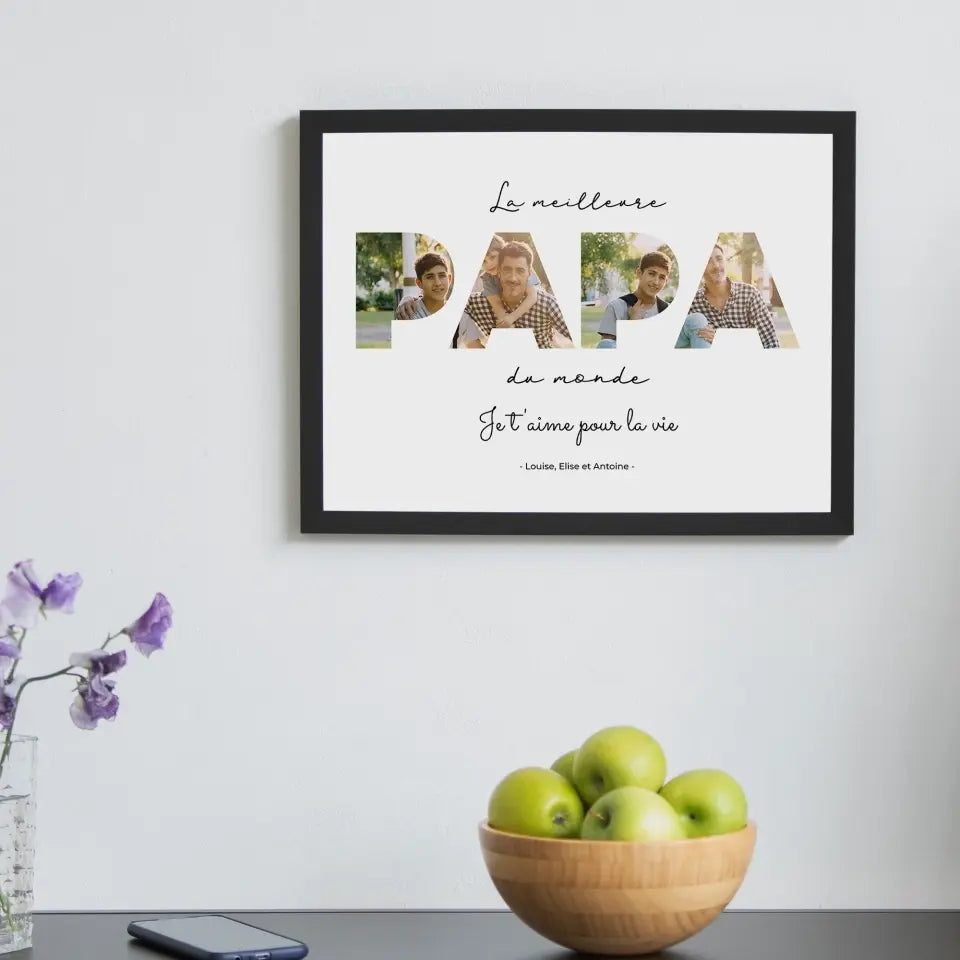 Le Meilleur Papa du Monde - Affiche Personnalisée