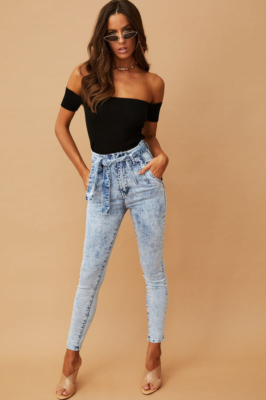 JEANS EN DENIM DOUBLE STANDARDS - BLEU