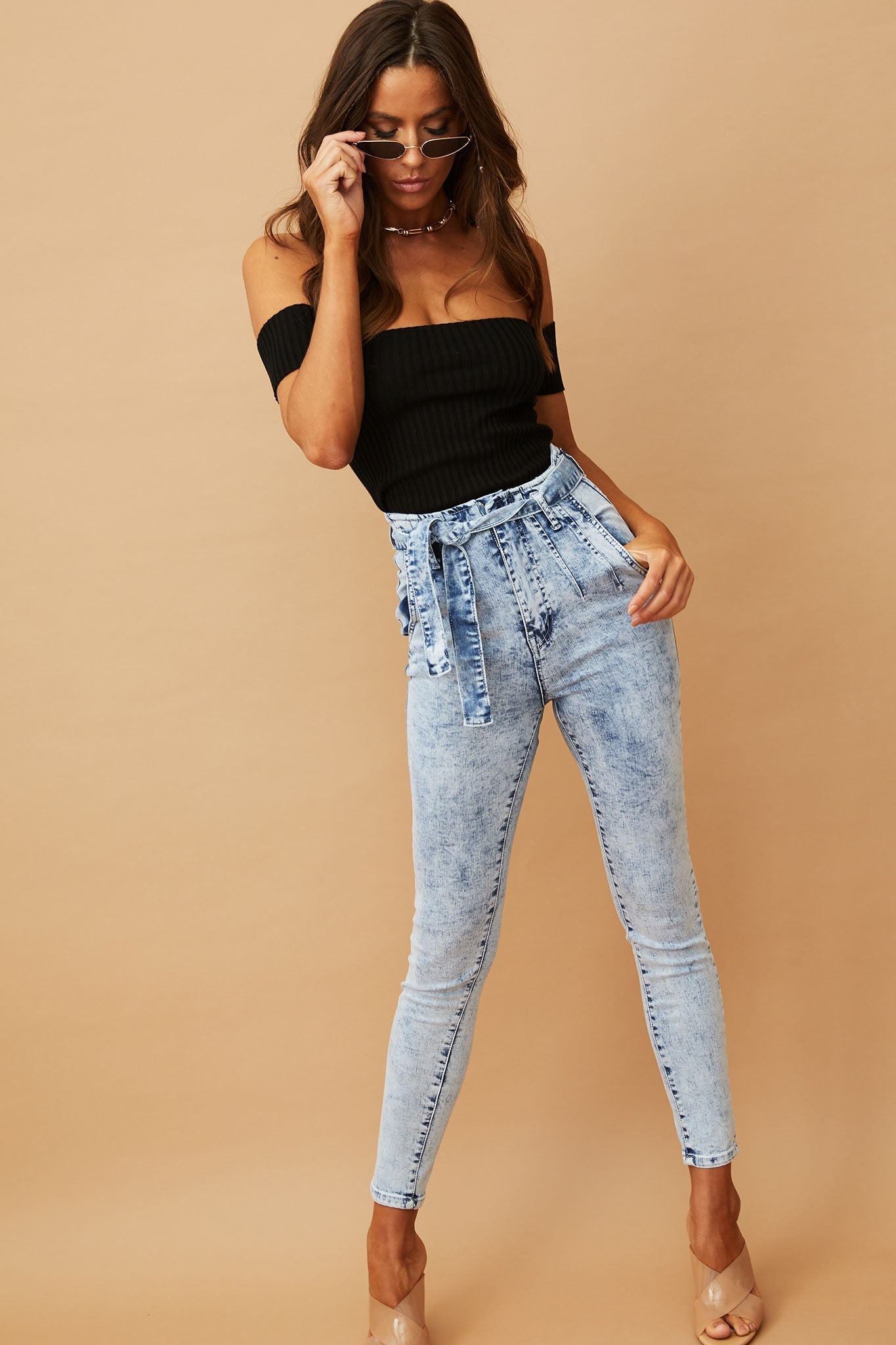 JEANS EN DENIM DOUBLE STANDARDS - BLEU