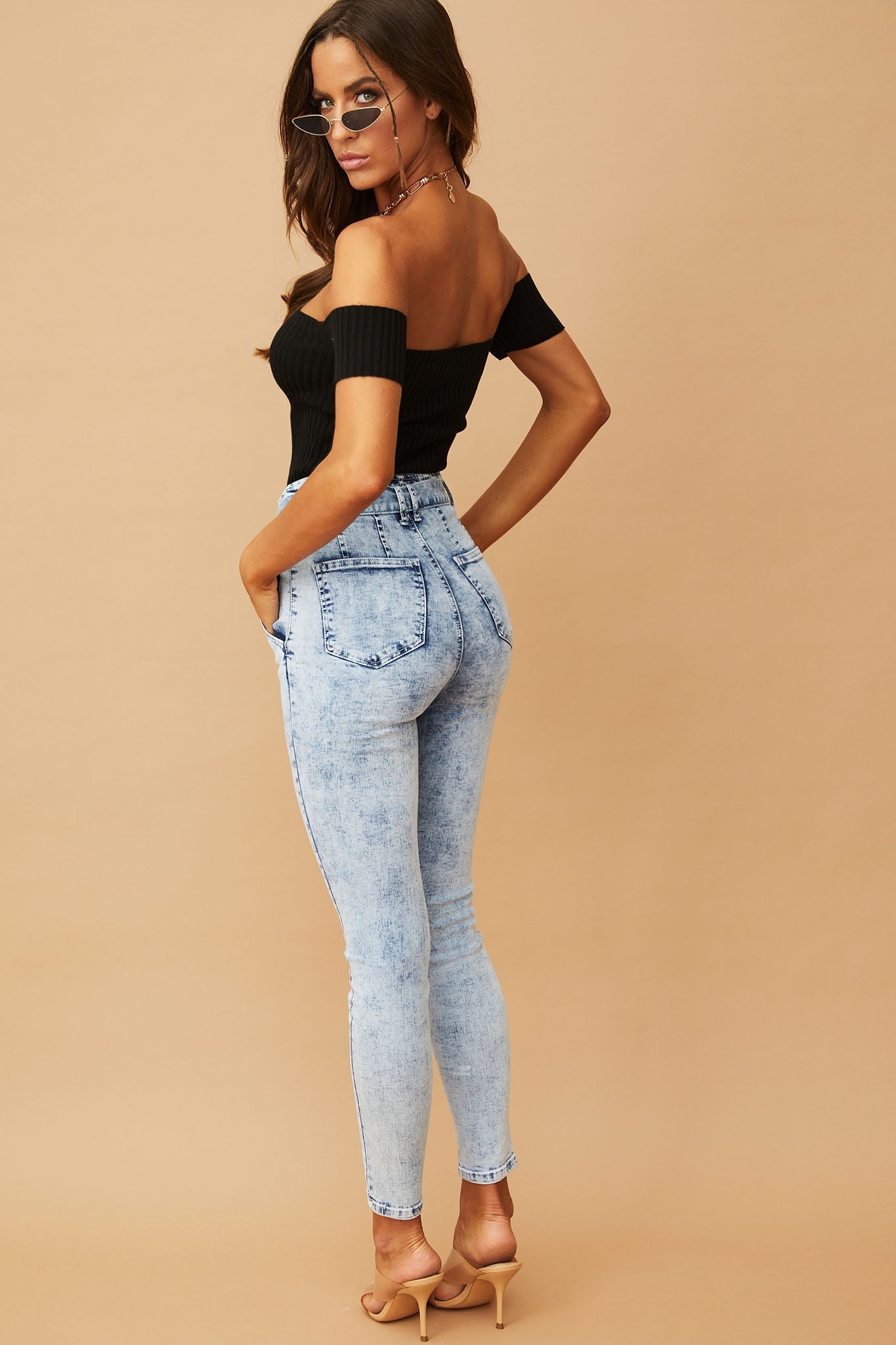 JEANS EN DENIM DOUBLE STANDARDS - BLEU