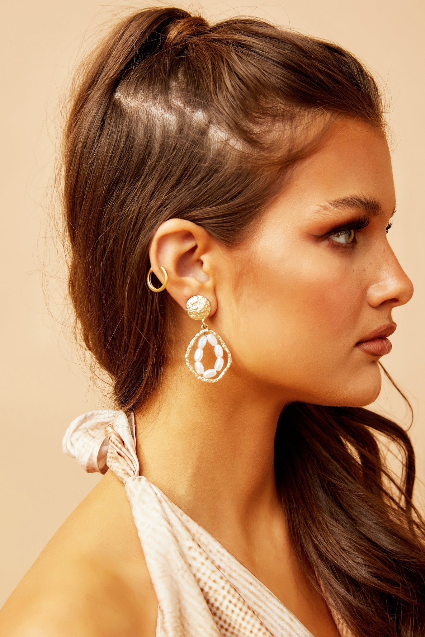 BOUCLES D'OREILLES FRESH BREEZE - OR BLANC