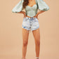 SHORTS EN DENIM DAISY - BLEU