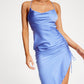 ROBE MIDI WILDCARD - BLEU ACIER