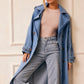 MANTEAU TRENCH EN DENIM DOUBLE TAKE - BLEU